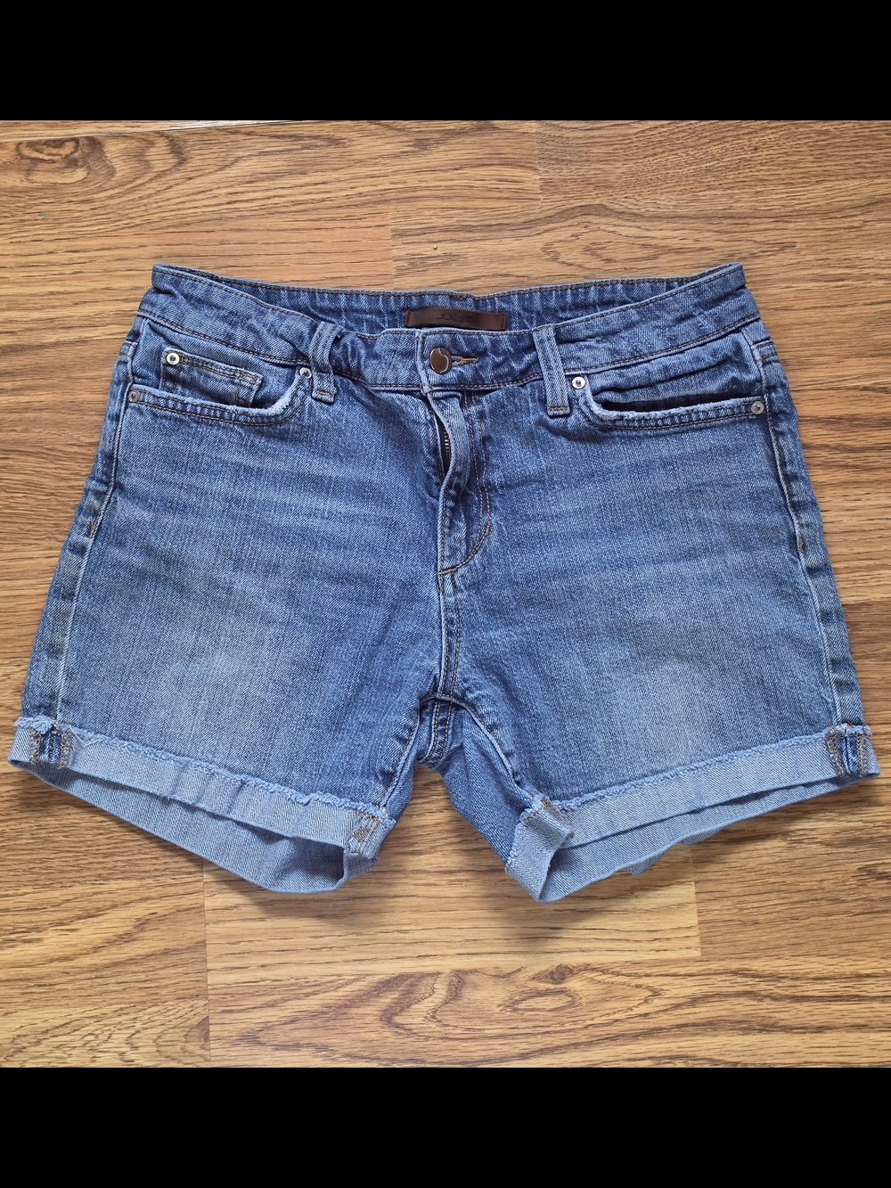 Joe's Jeans Blue Rolled-Hem Denim Shorts